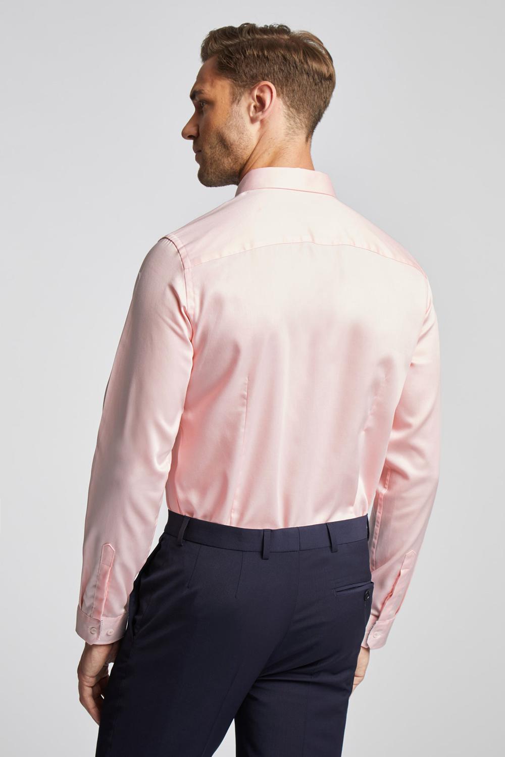 Ted Baker MAELOR - Slim Fit Sateen Cotton Overhemd Heren Roze | Belgium  140692-ZWF