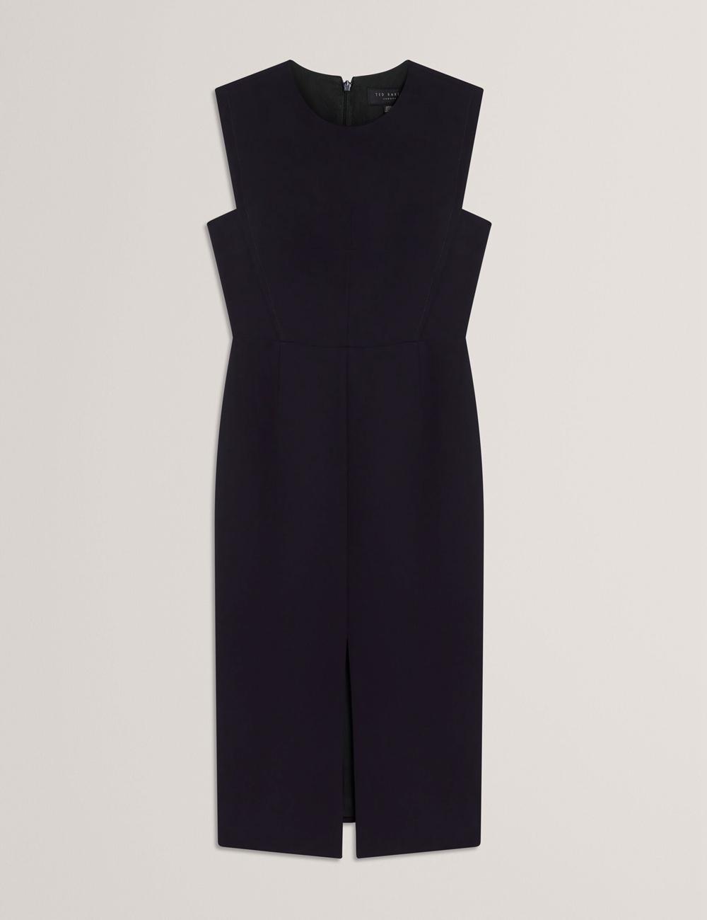 Ted Baker MANABDL - Tailored Sleeveless With Front Split Midi-jurk Dames Donkerblauw | Belgium  412369-IEB