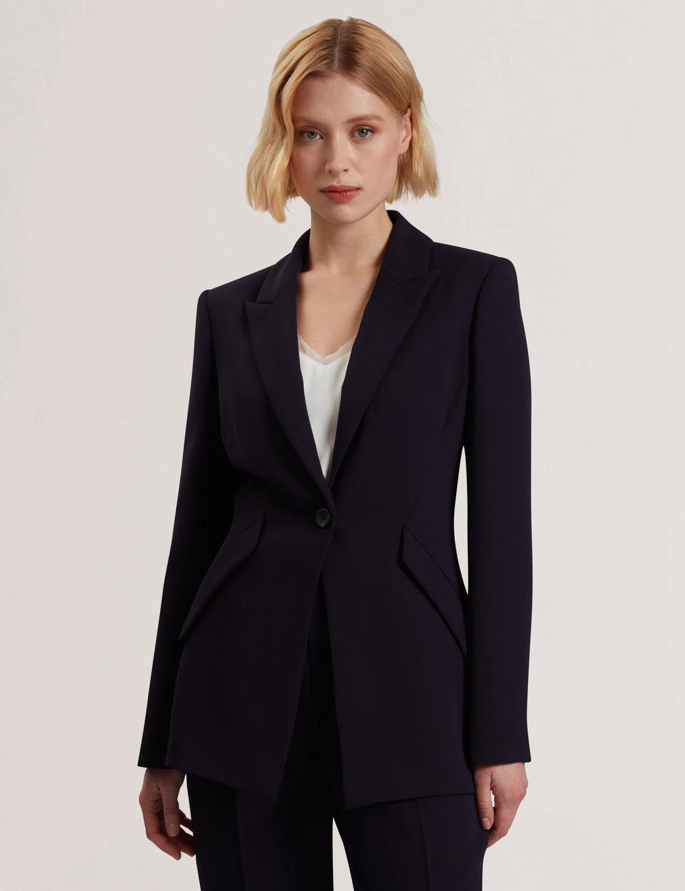 Ted Baker MANABL - Slim Fit Single Breasted Tailored Blazer Jassen Dames Donkerblauw | Belgium  321075-CYH