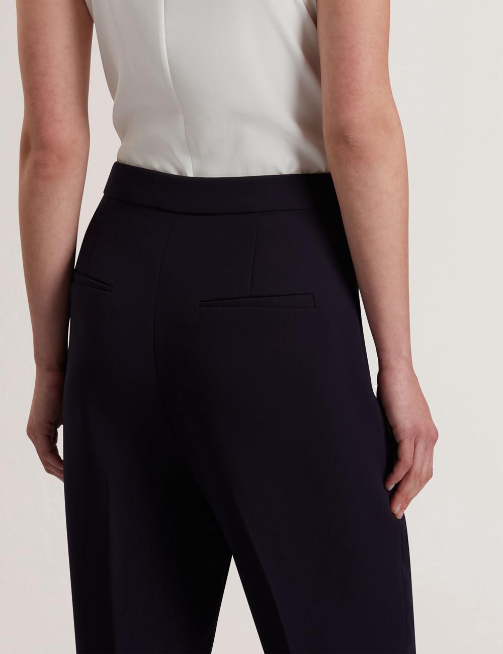 Ted Baker MANABTL - High Waist Tapered Leg Tailored Broek Dames Donkerblauw | Belgium  283170-QEW