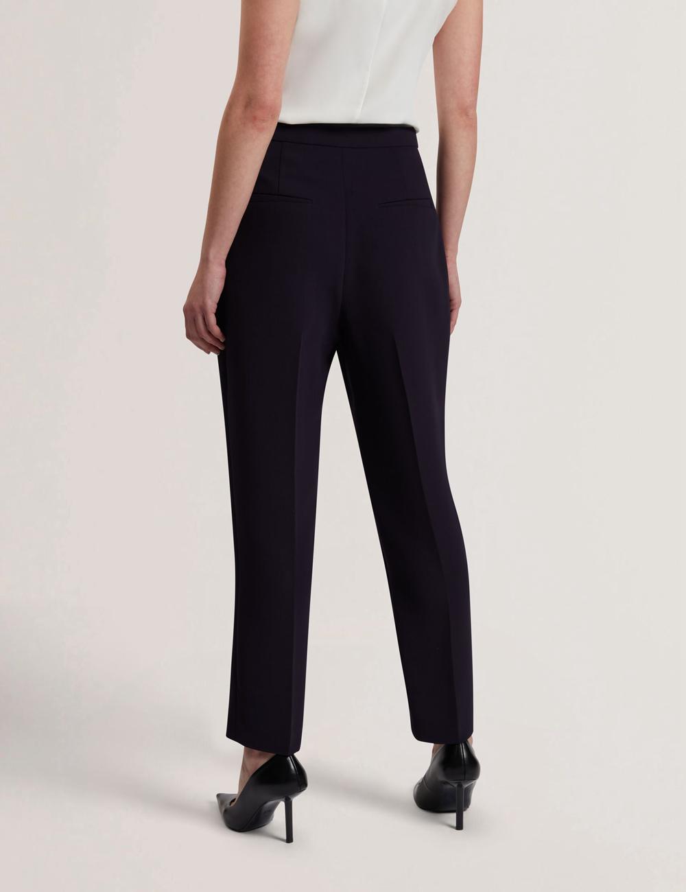Ted Baker MANABTL - High Waist Tapered Leg Tailored Broek Dames Donkerblauw | Belgium  283170-QEW