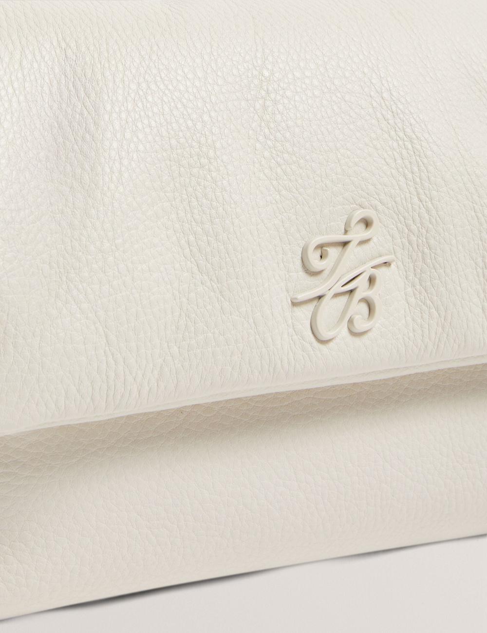 Ted Baker MARRISA - Padded Leather Fold Over Crossbodytassen Dames Ecru | Belgium  182405-YAC