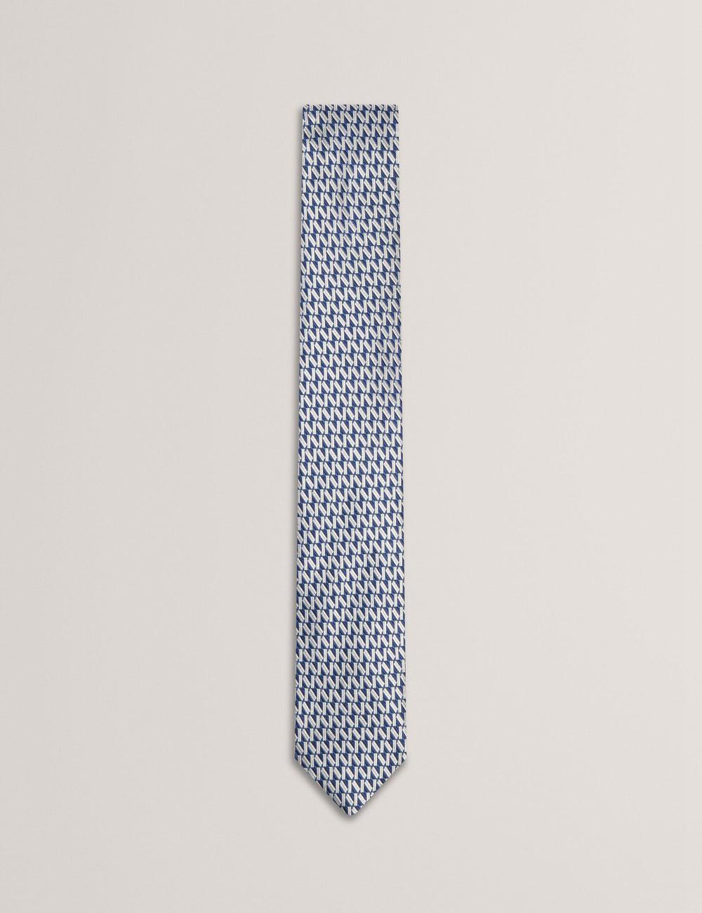 Ted Baker MILAK - Geometric Pattern Silk Stropdassen Heren Donkerblauw | Belgium  106475-QAE