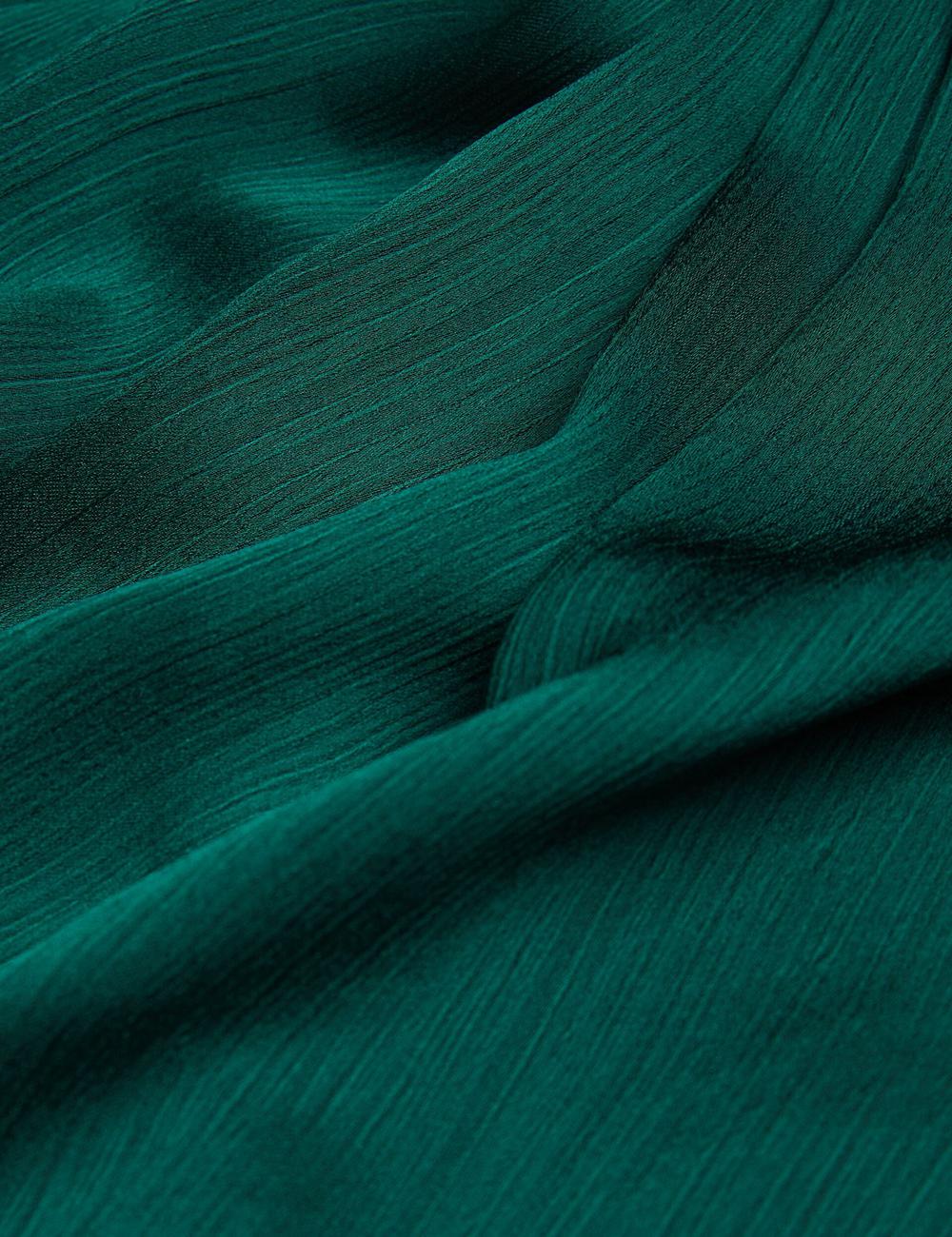 Ted Baker MISRINA - Drape Neck Detail Satin Top Jumpers Dames Groen | Belgium  871509-MTX