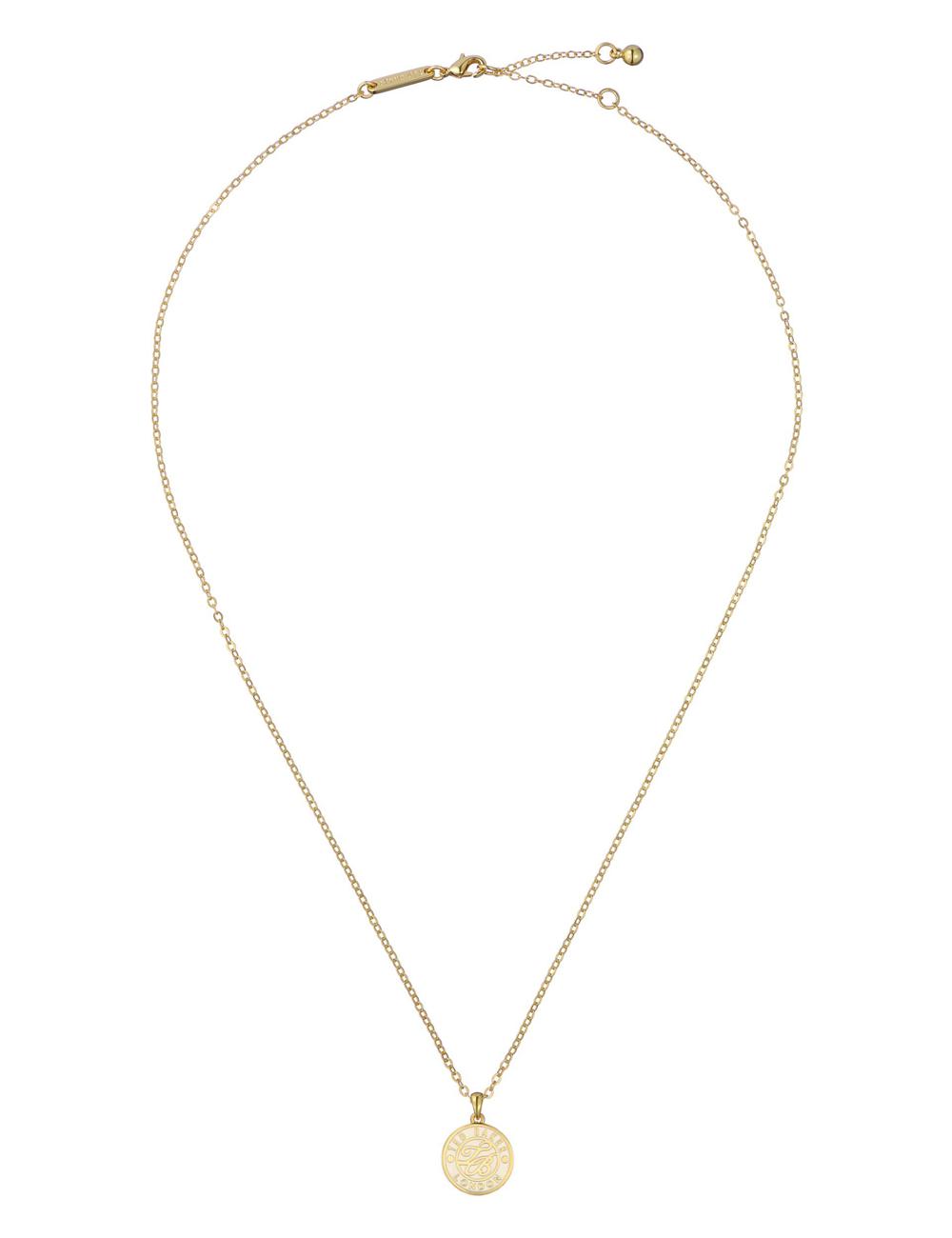 Ted Baker MONELLA - Monogram Logo Coin Pendant Kettingen Dames Goud | Belgium  720135-LIW