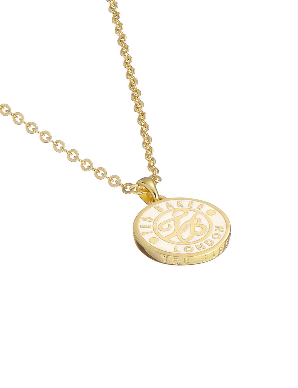 Ted Baker MONELLA - Monogram Logo Coin Pendant Kettingen Dames Goud | Belgium  720135-LIW