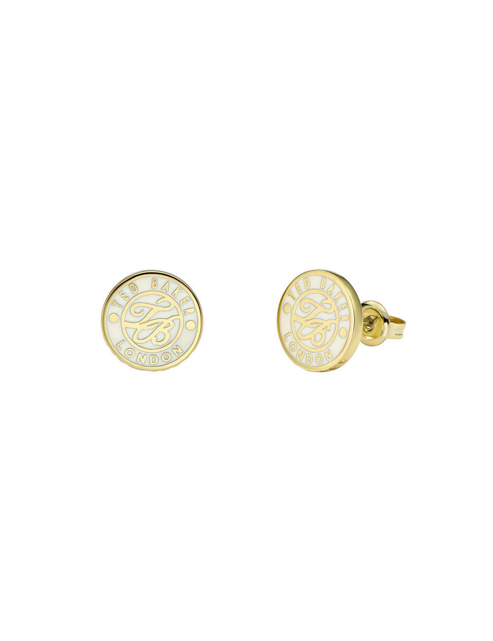 Ted Baker MONLIA - Monogram Logo Stud Oorbellen Dames Goud | Belgium  086952-PKL