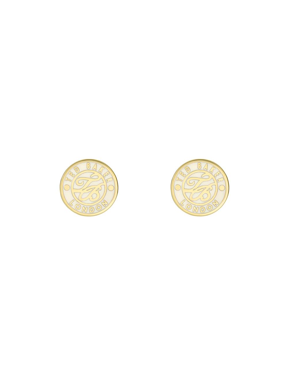 Ted Baker MONLIA - Monogram Logo Stud Oorbellen Dames Goud | Belgium  086952-PKL