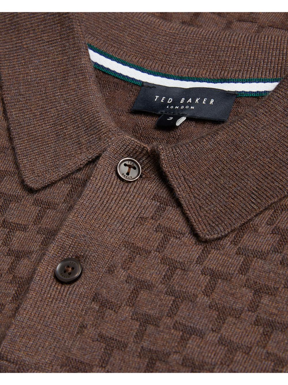Ted Baker MORAR - Long Sleeve T Stitch Knitted Jumpers Heren Bruin | Belgium  729345-MSC