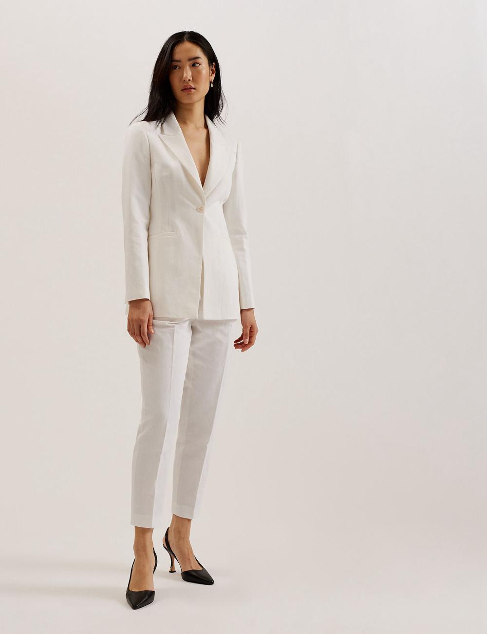 Ted Baker MUSUB - Tailored with Faux Pockets Blazer Dames Wit | Belgium  620957-XOD