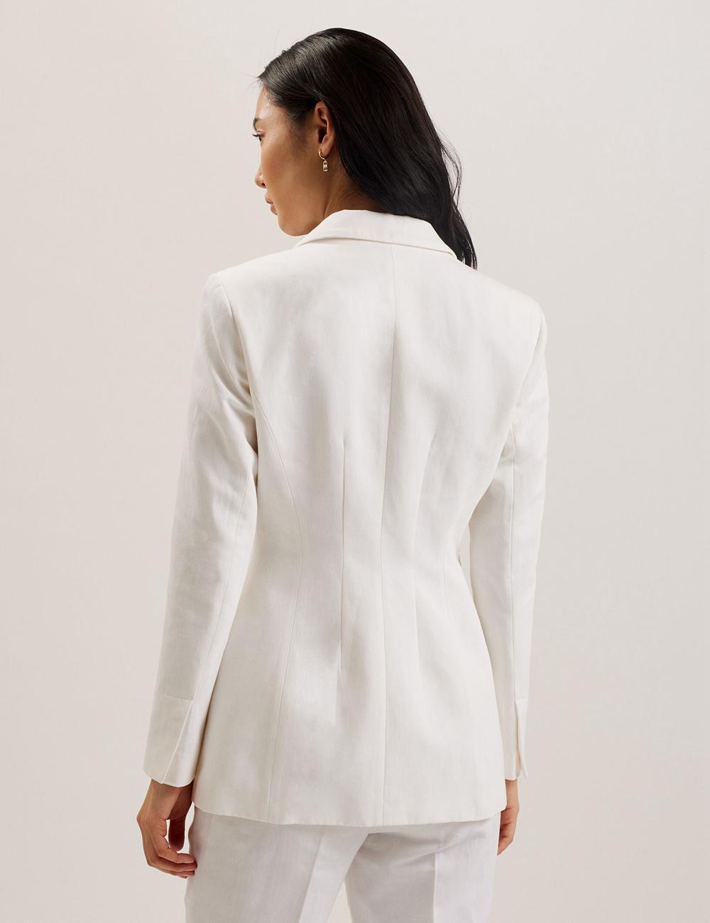 Ted Baker MUSUB - Tailored with Faux Pockets Blazer Dames Wit | Belgium  620957-XOD
