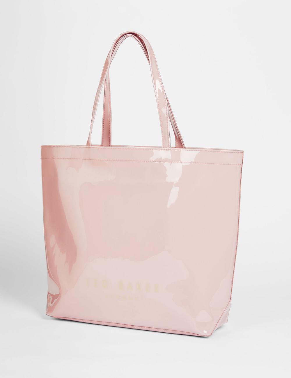 Ted Baker NICON - Knot Bow Vinyl Icon Tote Tassen Dames Roze | Belgium  875261-ZEY