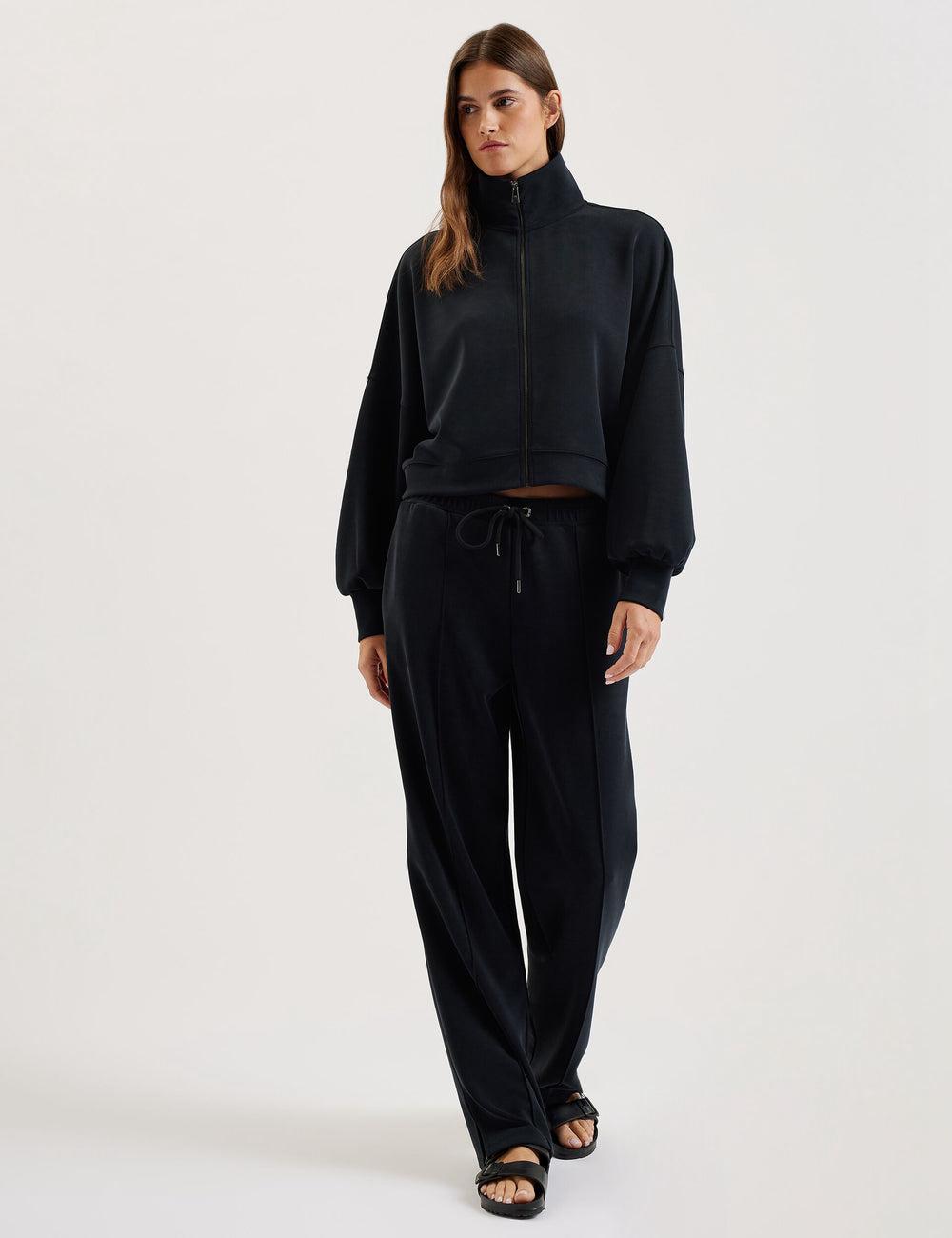 Ted Baker NOWELLL - Straight Leg Joggers With Split Hem Broek Dames Zwart | Belgium  263891-QNB