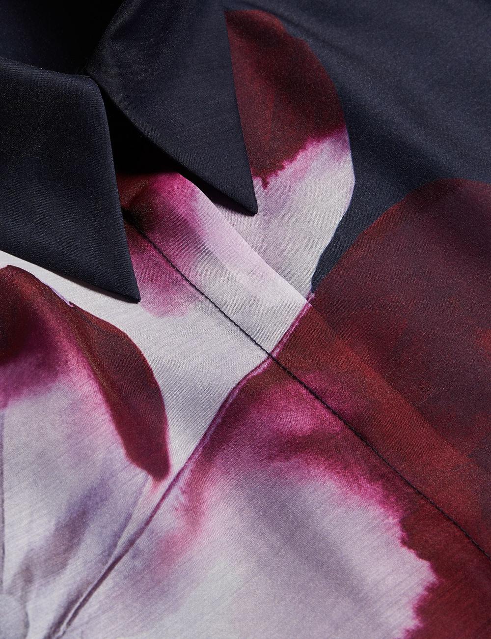 Ted Baker ORRIN - Floral Sheer Organza Oversized Overhemd Dames Donkerblauw | Belgium  032194-XJR