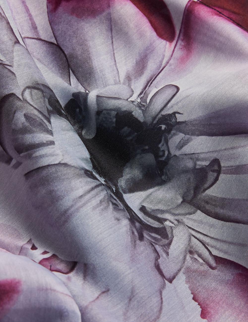 Ted Baker ORRIN - Floral Sheer Organza Oversized Overhemd Dames Donkerblauw | Belgium  032194-XJR