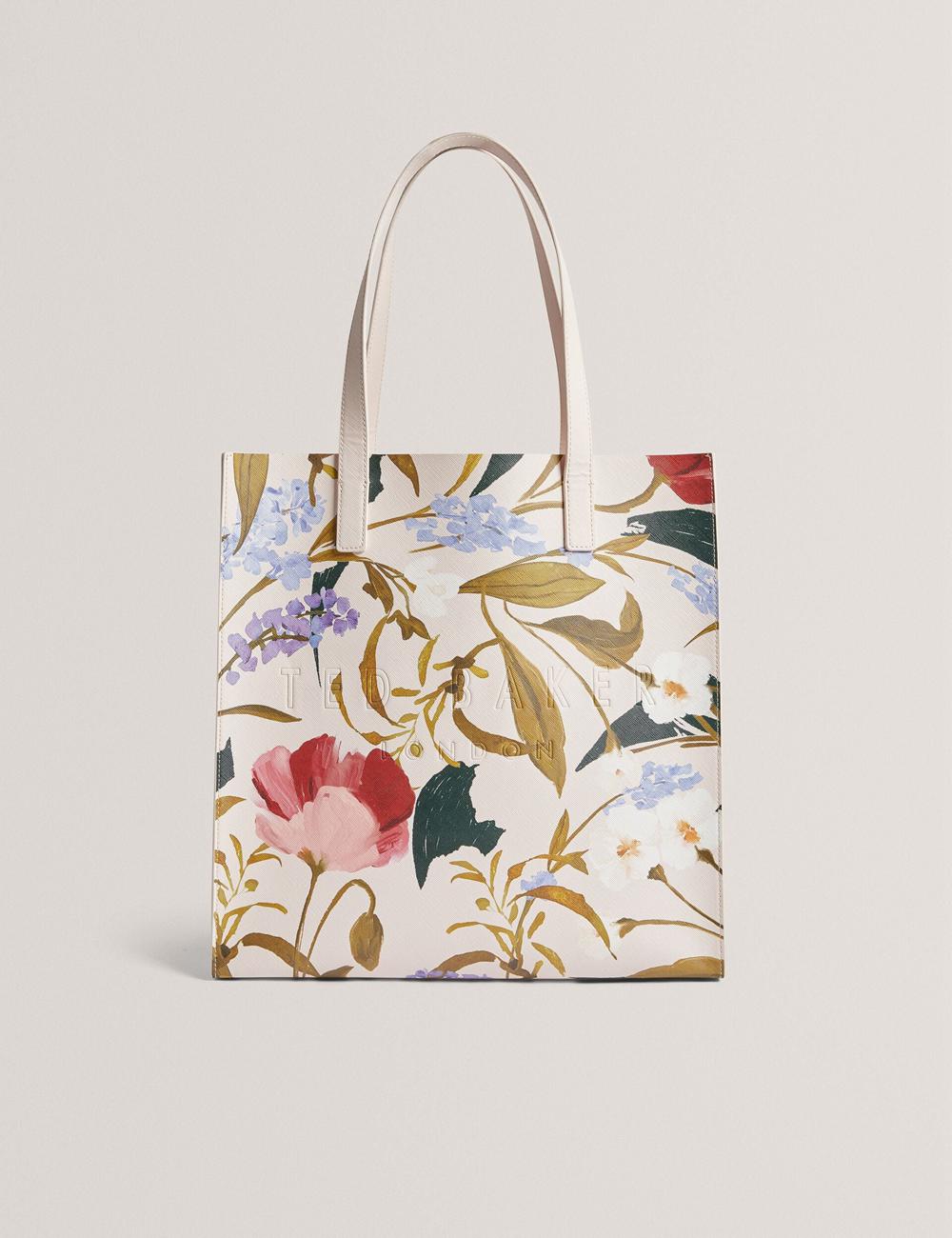 Ted Baker PALAMAA - Floral Print PU Leather Large Tote Tassen Dames Roze | Belgium  124305-VQS