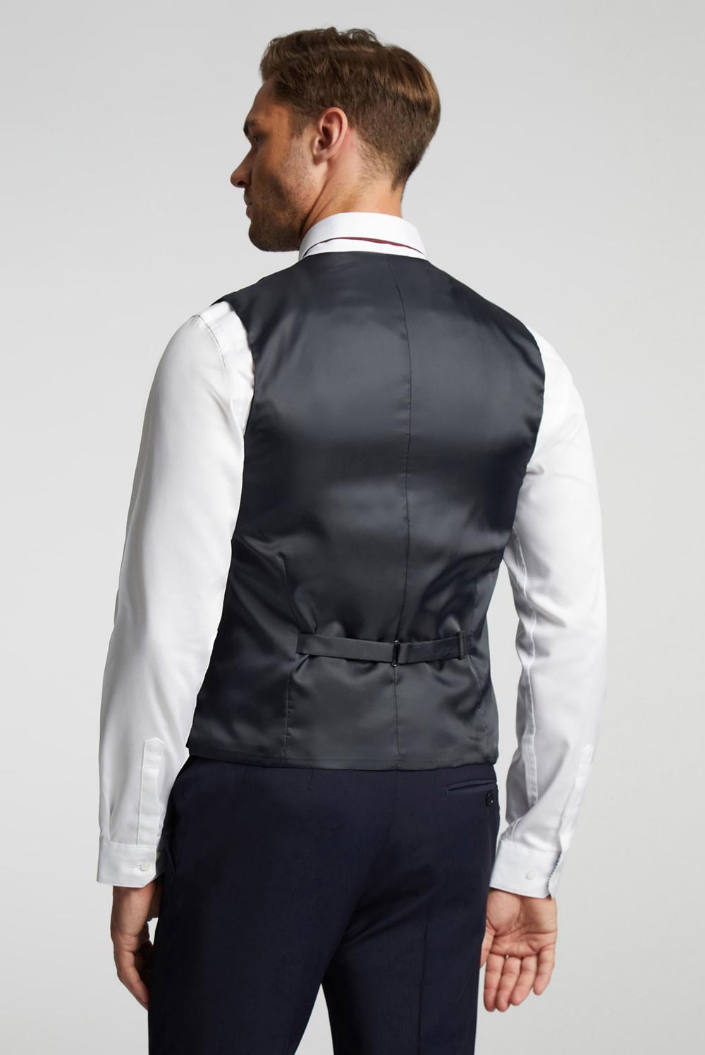 Ted Baker PANAMA - Wool Blend Slim Fit Pak Gilet Heren Donkerblauw | Belgium  854027-YGI