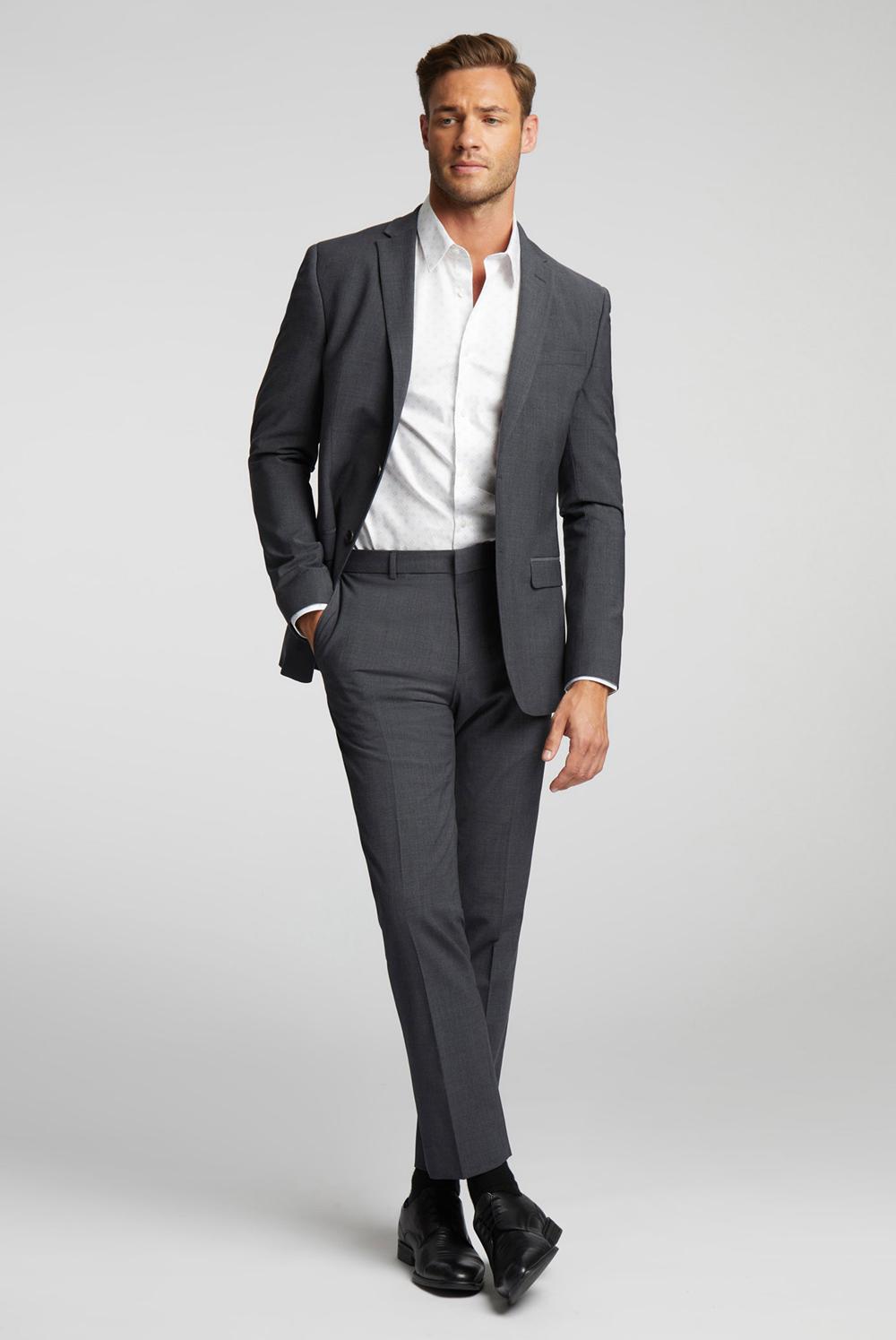 Ted Baker PANAMA - Wool Blend Slim Fit Suit Broek Heren Charcoal | Belgium  034275-UTG