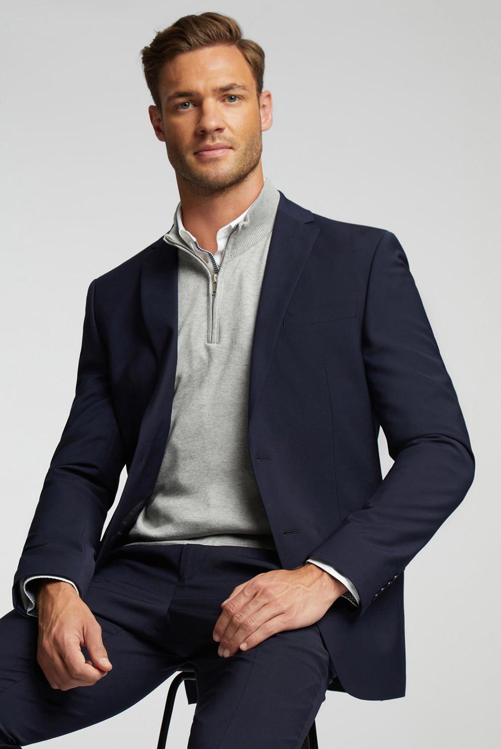 Ted Baker PANAMA - Wool Blend Slim Fit Suit Jassen Heren Donkerblauw | Belgium  486953-ERV