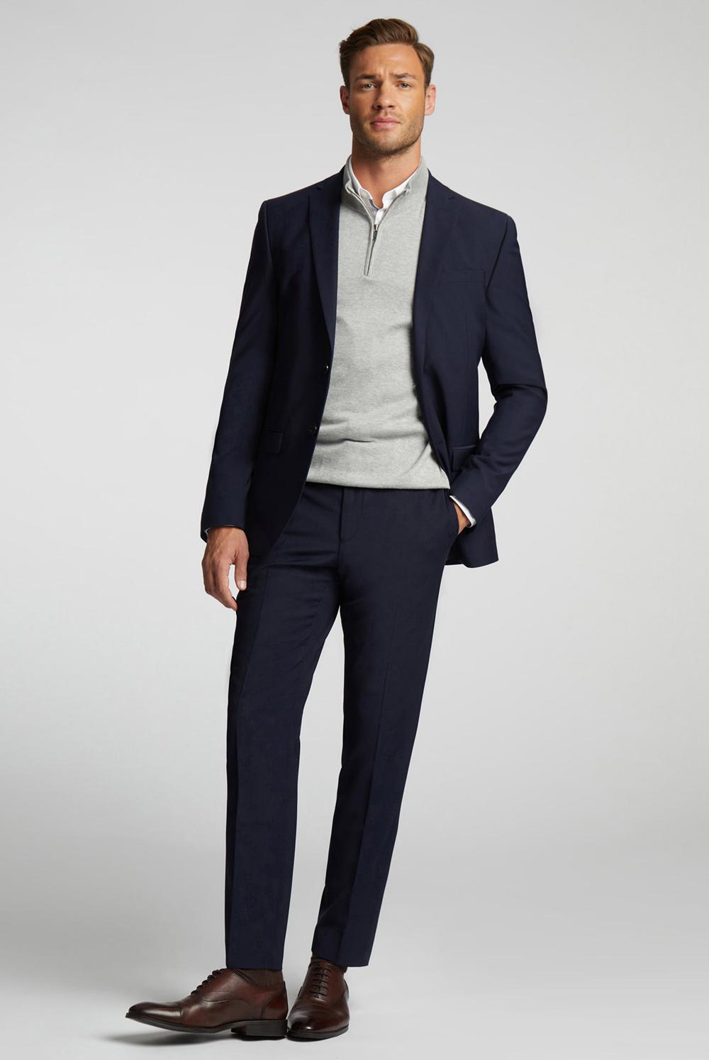 Ted Baker PANAMA - Wool Blend Slim Fit Suit Jassen Heren Donkerblauw | Belgium  486953-ERV
