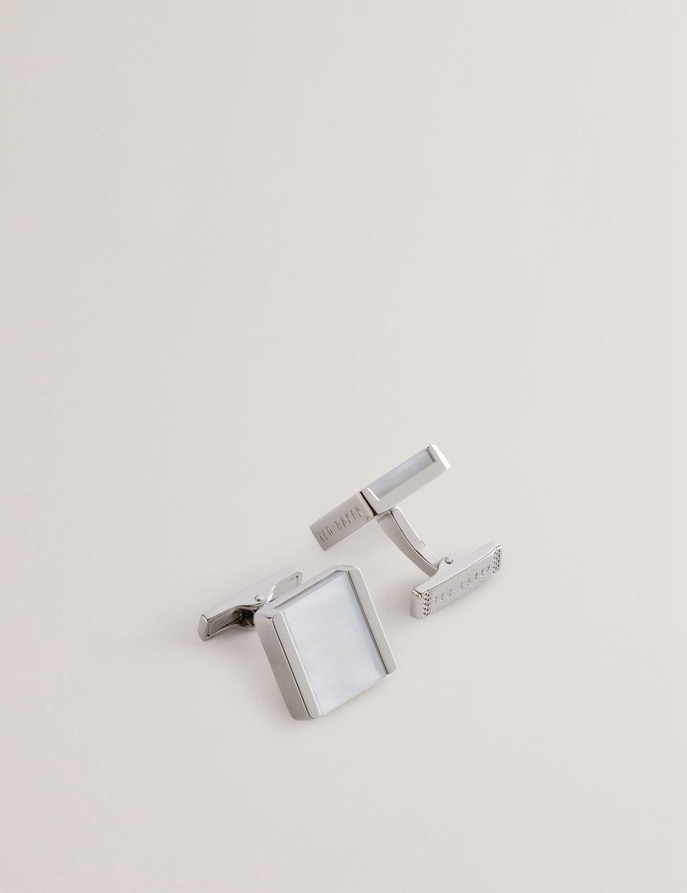 Ted Baker PAYDEN - Pearlescent Stone Square Manchetknopen Heren Zilver | Belgium  389046-VIJ