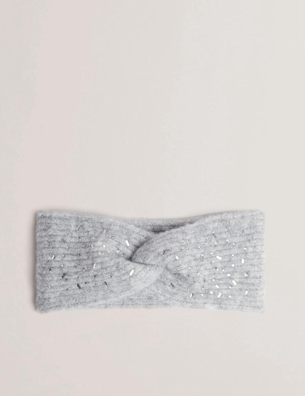 Ted Baker PENAOPA - Rhinestone Detail Knitted Hoofdband Dames Grijs | Belgium  426108-REL