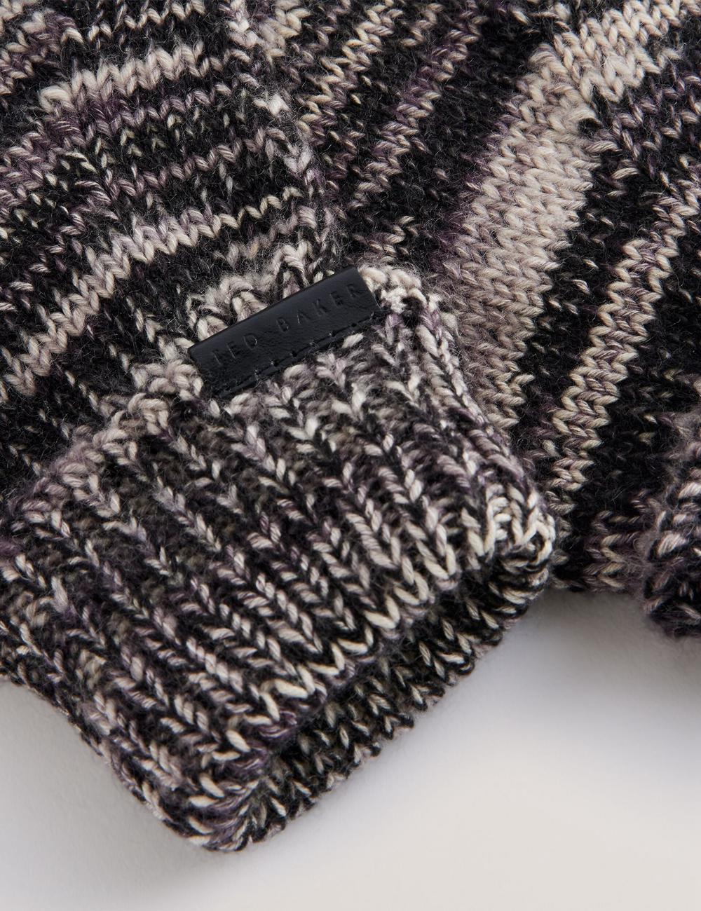 Ted Baker PERCIYS - Marl Knit Ribbed Cuff Handschoenen Heren Grijs | Belgium  493057-CGD