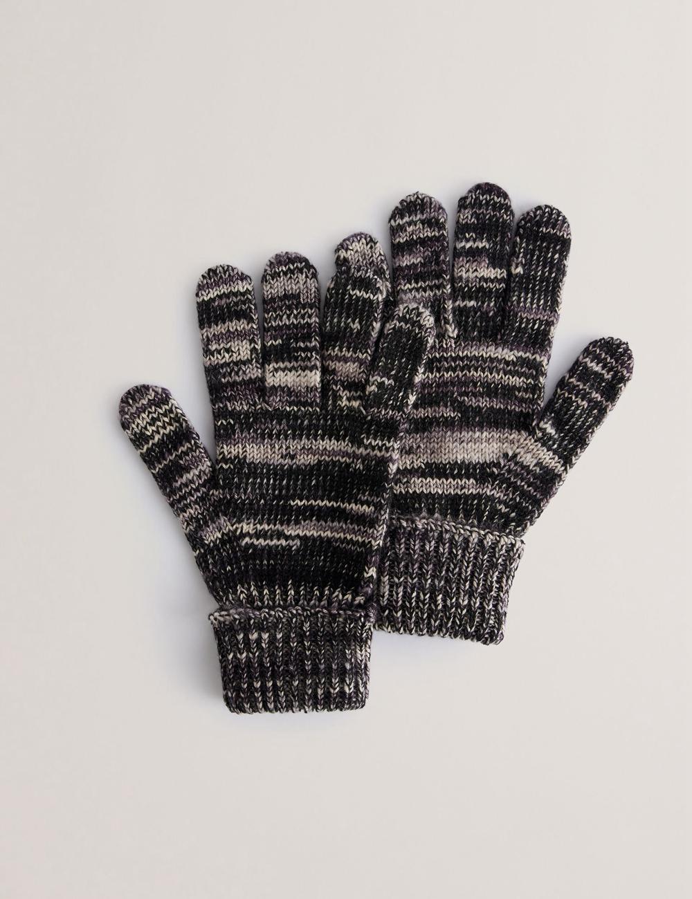 Ted Baker PERCIYS - Marl Knit Ribbed Cuff Handschoenen Heren Grijs | Belgium  493057-CGD