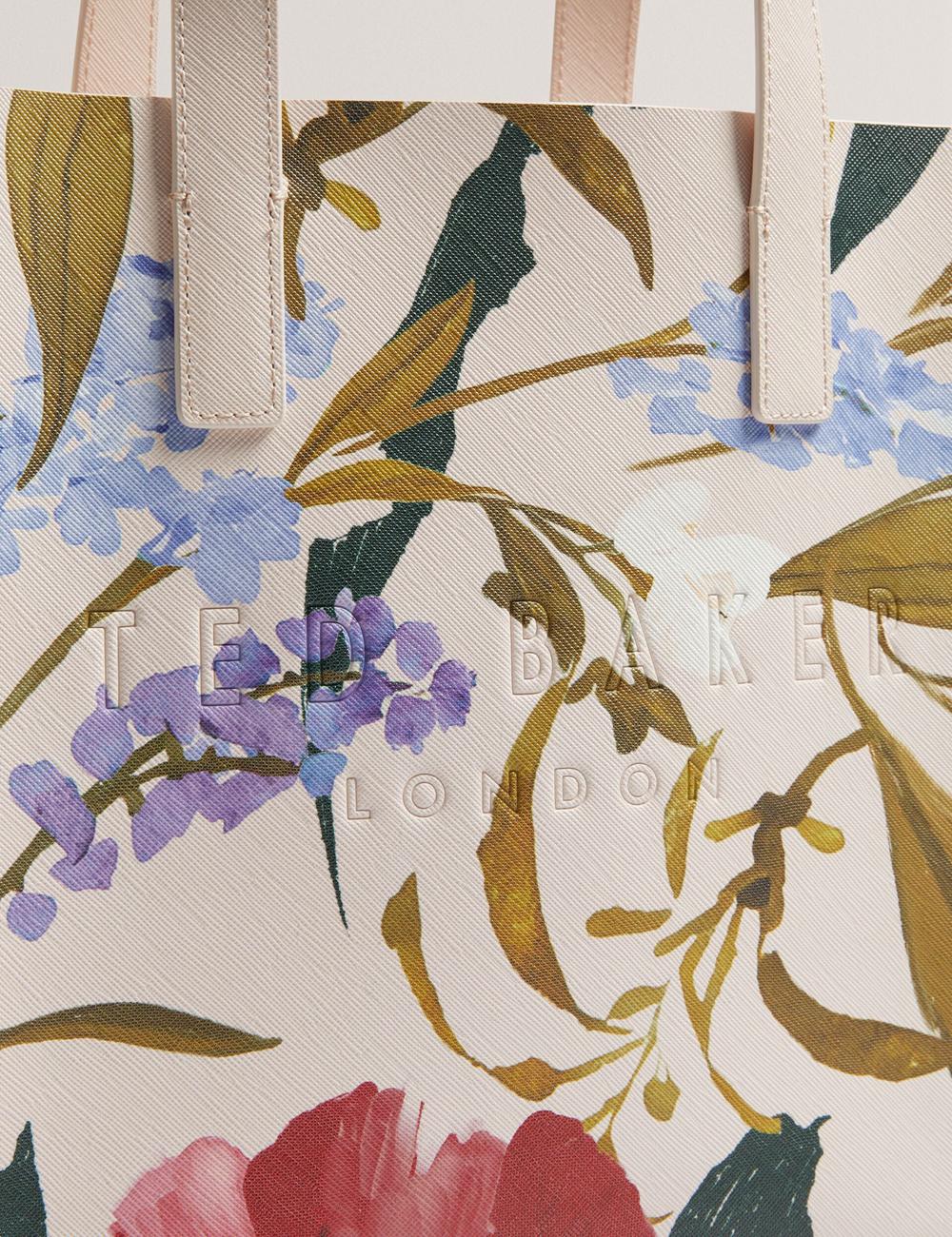 Ted Baker PHYLISA - Floral Print PU Leather Small Tote Tassen Dames Roze | Belgium  932715-YMJ
