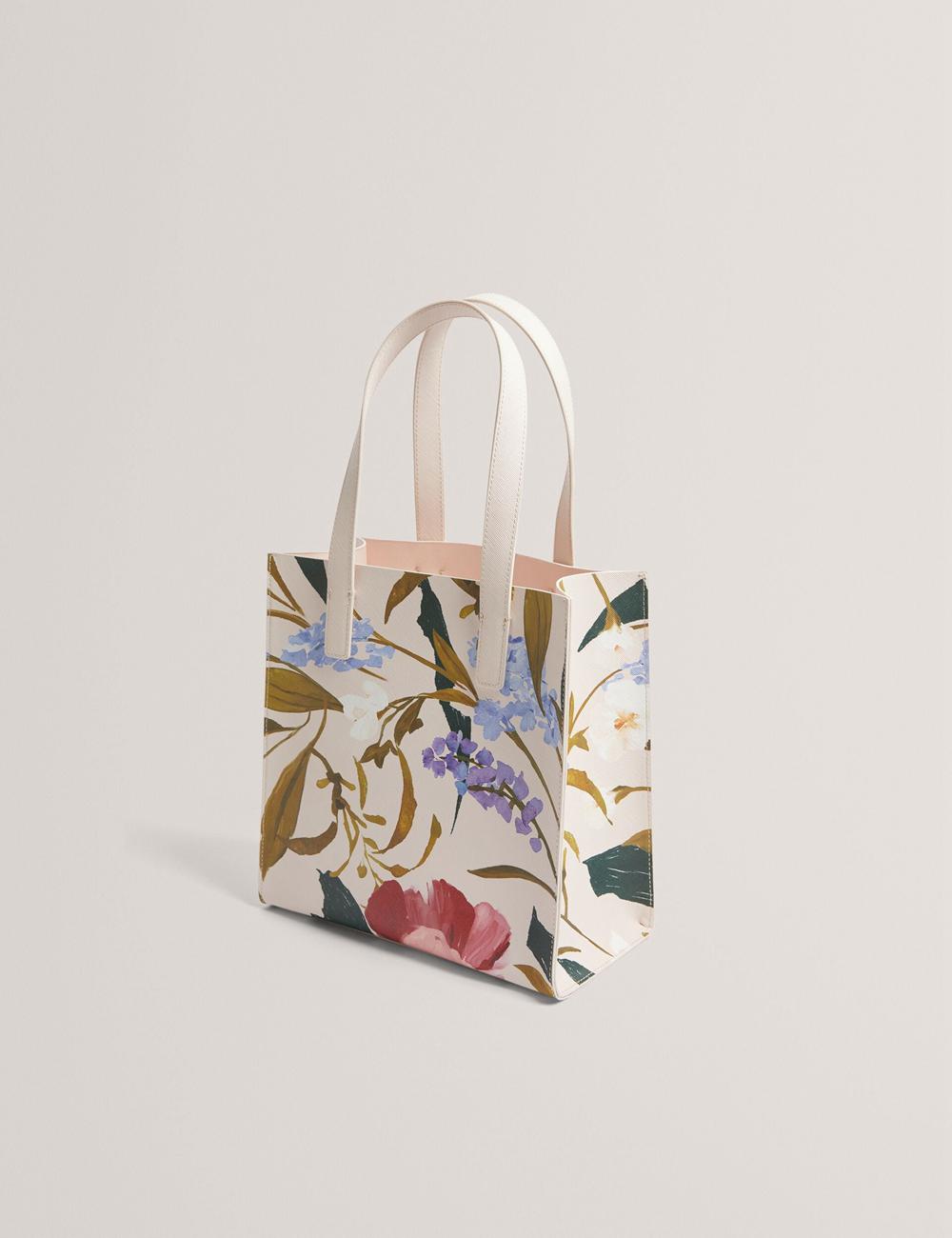 Ted Baker PHYLISA - Floral Print PU Leather Small Tote Tassen Dames Roze | Belgium  932715-YMJ