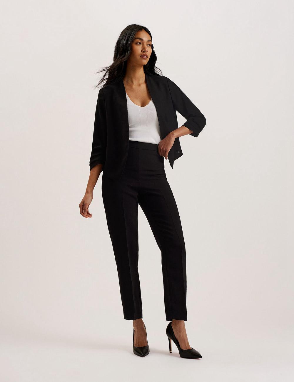 Ted Baker POPSY - 3/4 Sleeve Crop Blazer Dames Zwart | Belgium  691748-NED