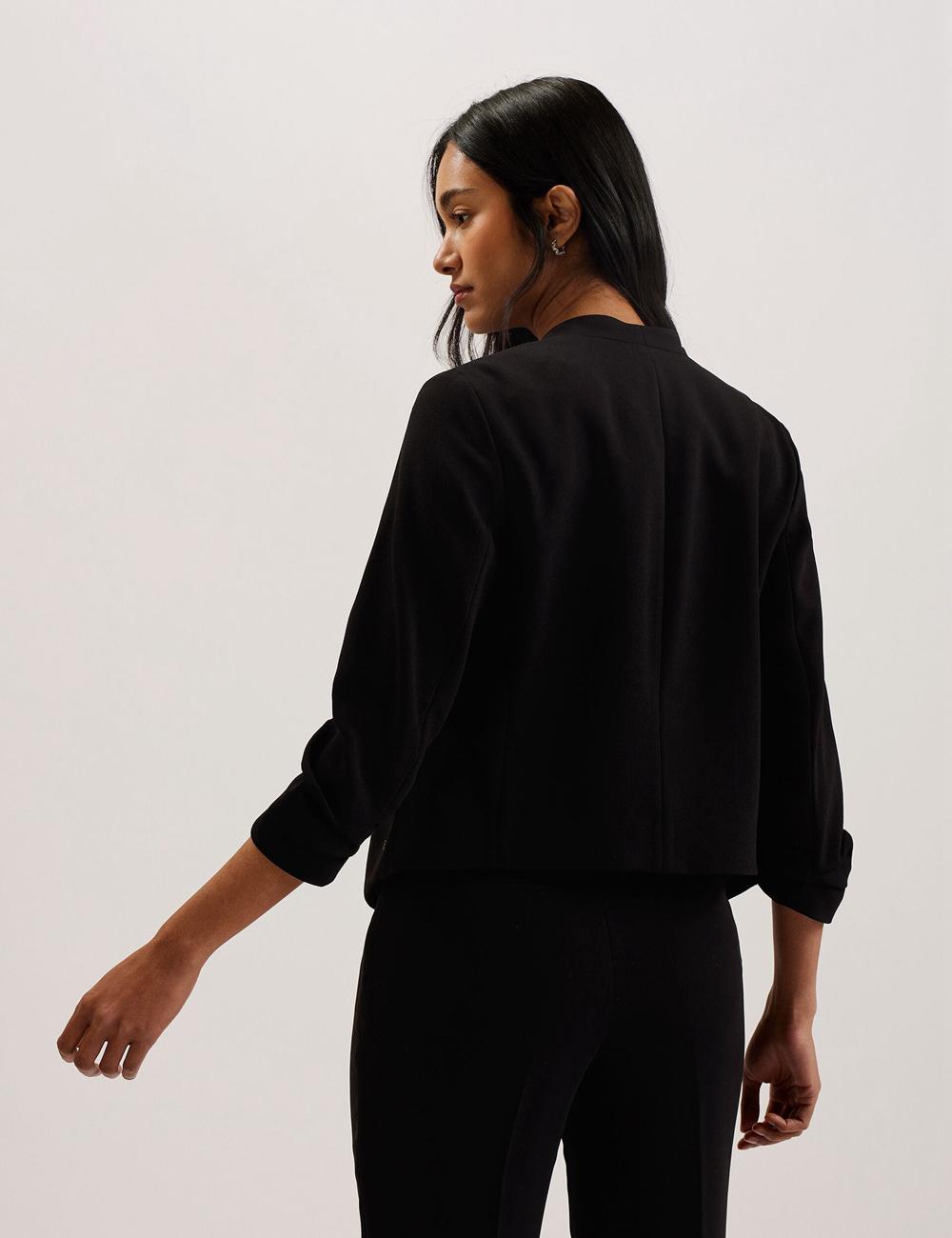 Ted Baker POPSY - 3/4 Sleeve Crop Blazer Dames Zwart | Belgium  691748-NED