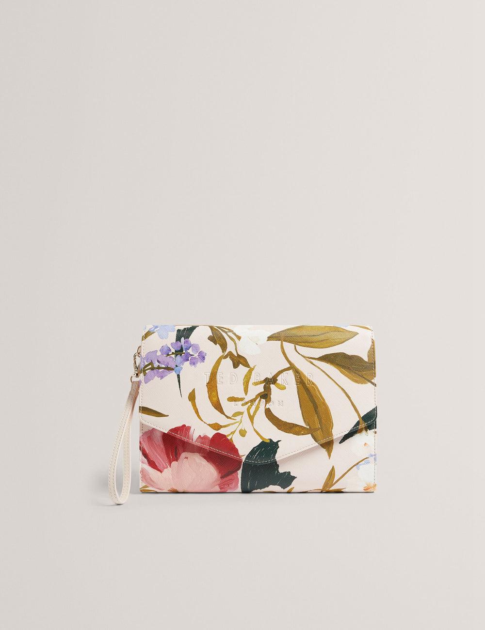 Ted Baker POSEII - Floral Print Envelope Icon Clutch Koppelingstassen Dames Roze | Belgium  241806-TSA