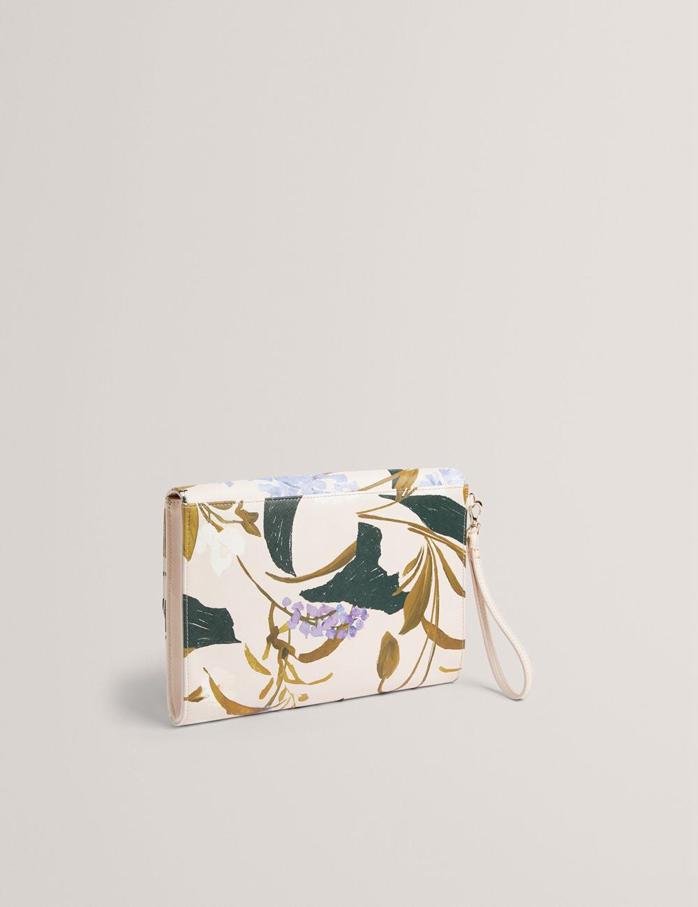 Ted Baker POSEII - Floral Print Envelope Icon Clutch Koppelingstassen Dames Roze | Belgium  241806-TSA
