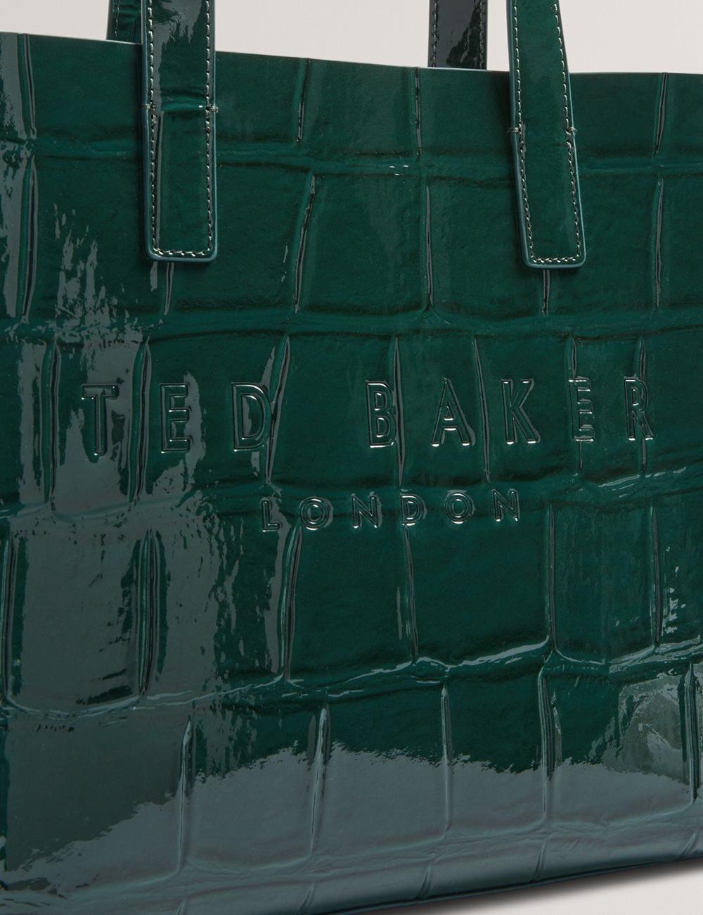 Ted Baker REPTCON - Croc Effect Small Tote Tassen Dames Groen | Belgium  024635-HBZ