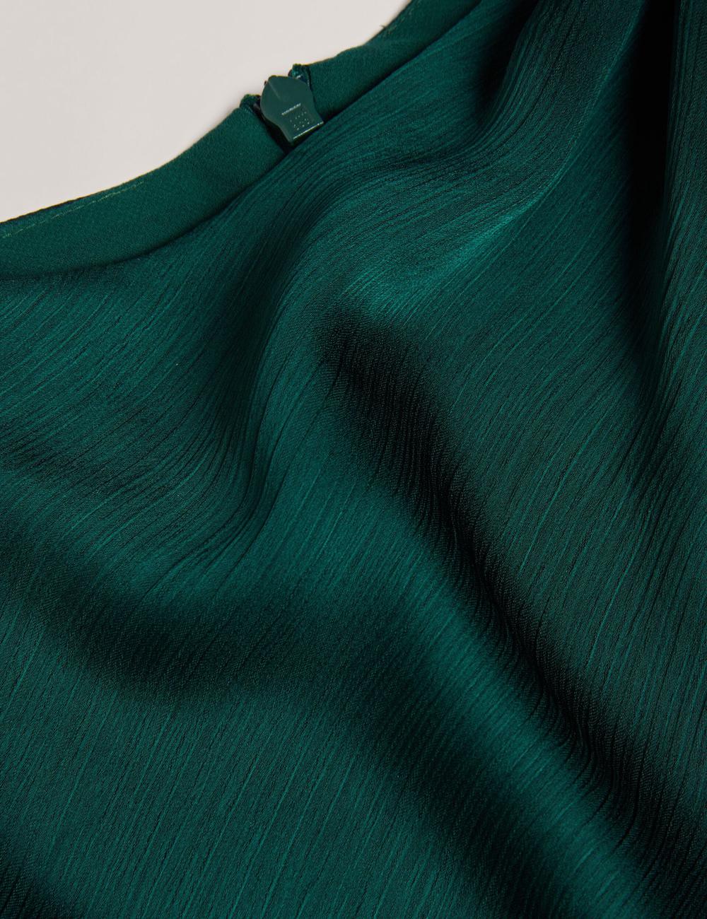 Ted Baker RIMINI - Chiffon Drape Neck Detail Maxi Jurk Dames Groen | Belgium  416793-WXZ