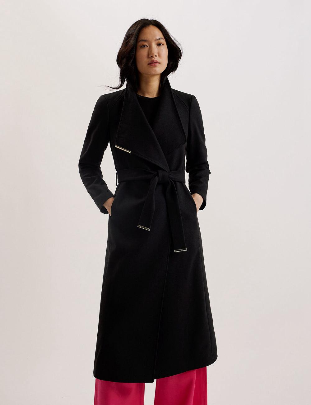 Ted Baker ROSELL Wool Jassen Dames Zwart | Belgium  306179-UHZ