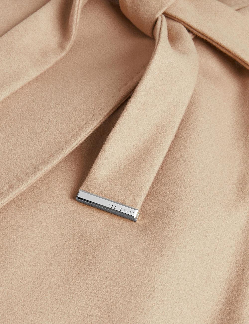 Ted Baker ROSE - Midi Length Belted Wool Wrap Coat Jassen Dames Camel | Belgium  062743-IAY