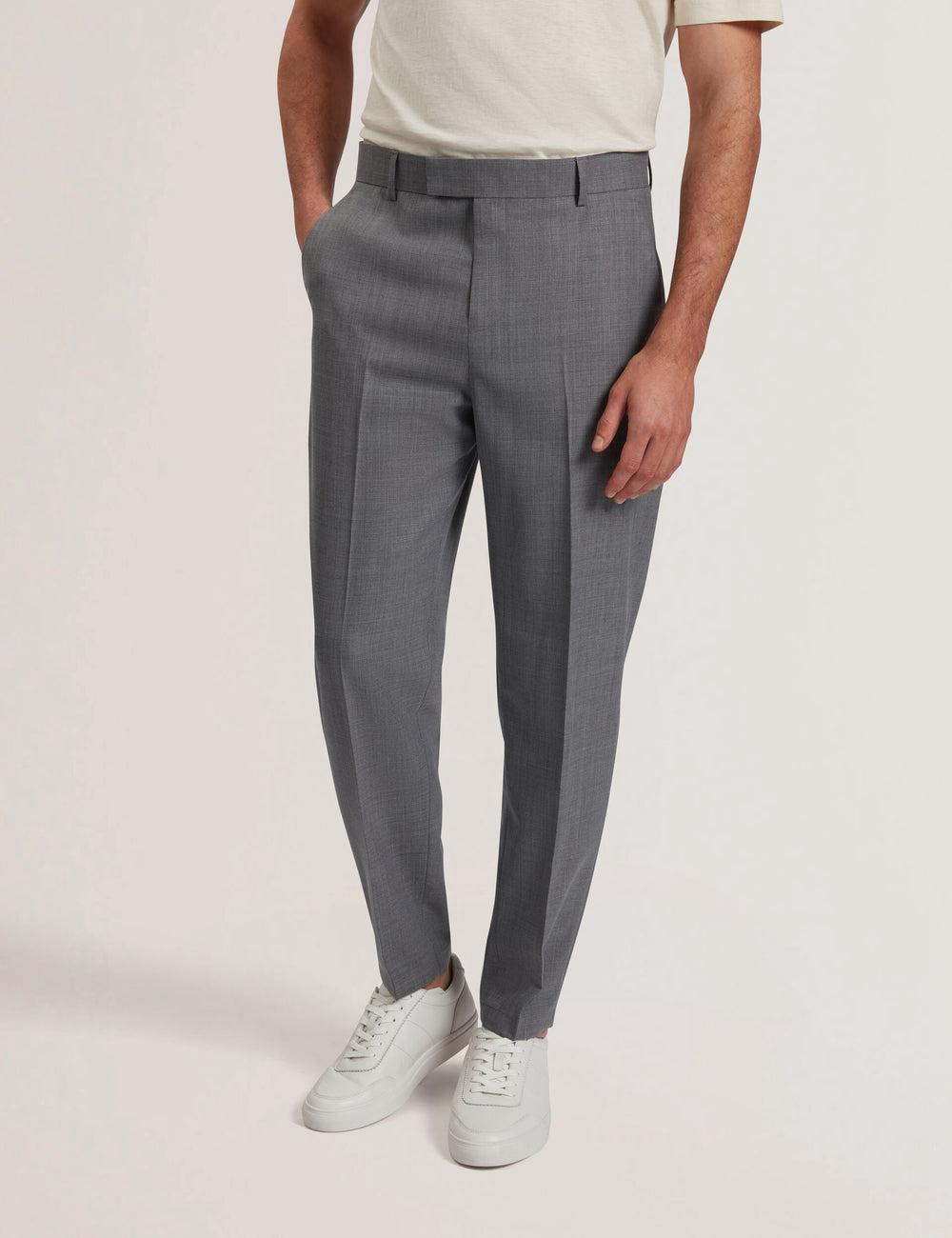 Ted Baker SELWYNT - Lightweight Wool Blend Broek Heren Grijs | Belgium  249138-ATU