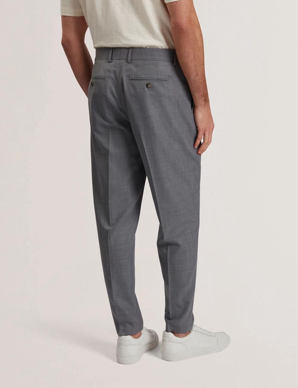 Ted Baker SELWYNT - Lightweight Wool Blend Broek Heren Grijs | Belgium  249138-ATU