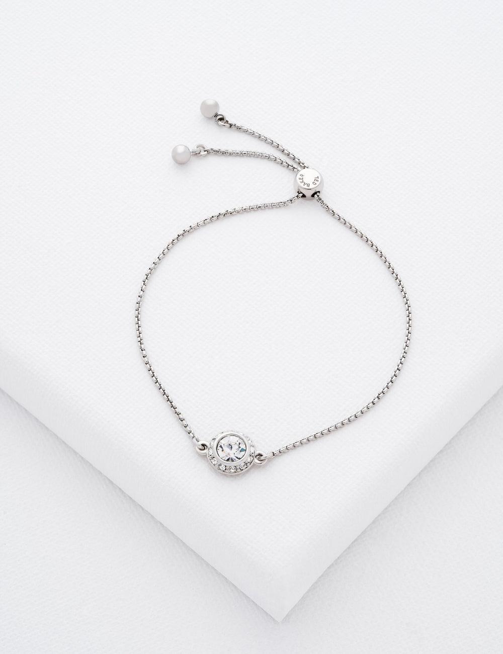 Ted Baker SOLETA - Solitaire Sparkle Crystal Adjustable Armbanden Dames Zilver | Belgium  743598-OFK