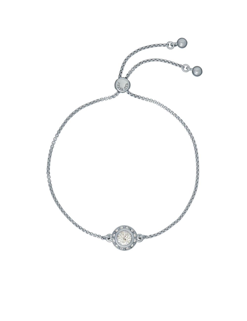 Ted Baker SOLETA - Solitaire Sparkle Crystal Adjustable Armbanden Dames Zilver | Belgium  743598-OFK