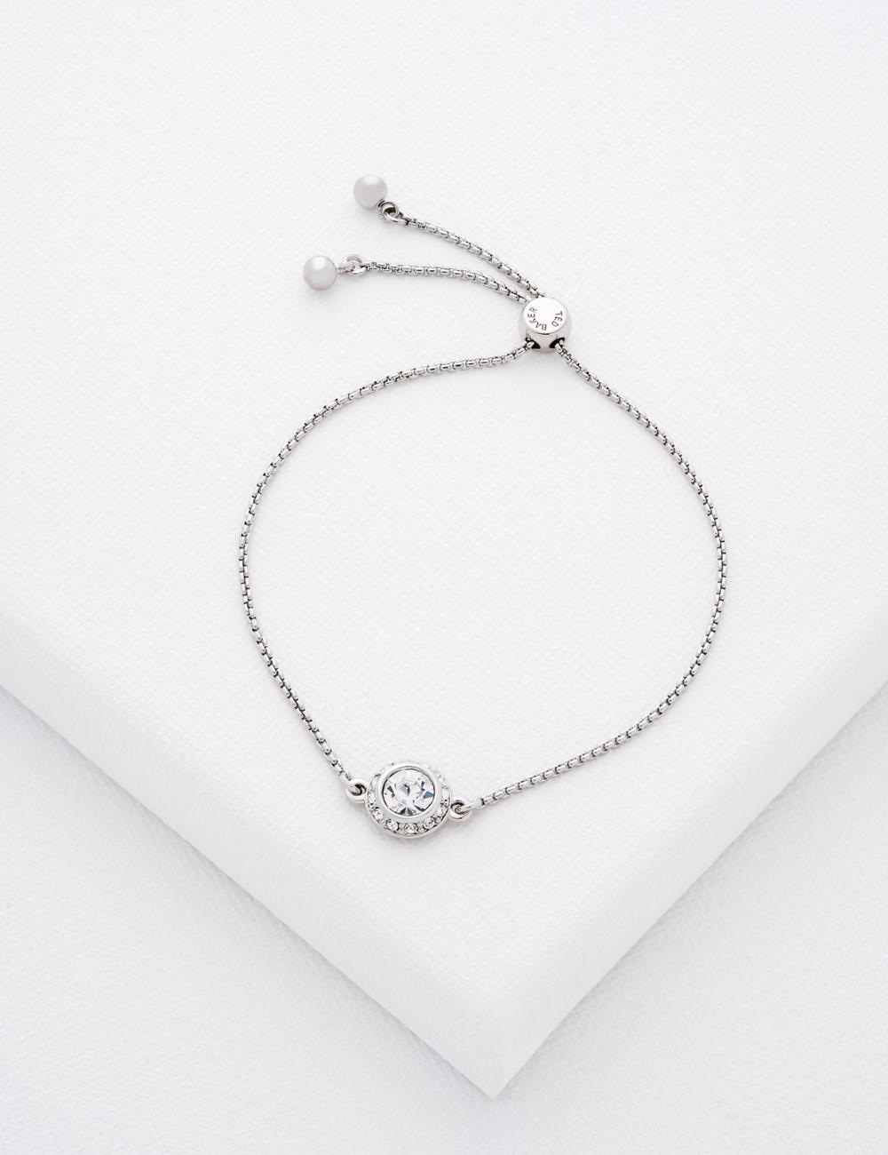 Ted Baker SOLETA - Solitaire Sparkle Crystal Adjustable Armbanden Dames Zilver | Belgium  743598-OFK