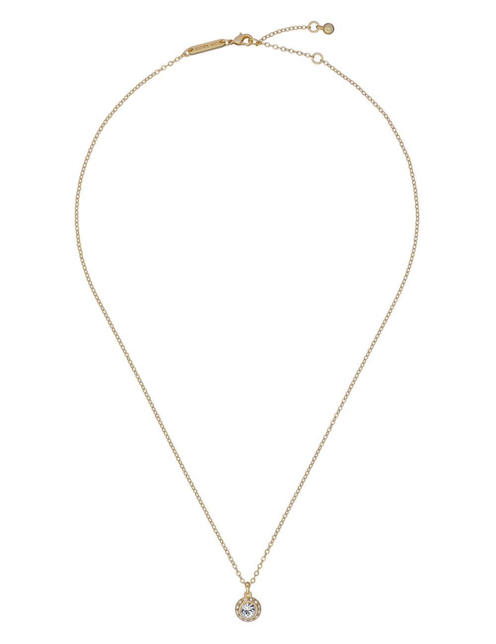 Ted Baker SOLTELL - Solitaire Sparkle Crystal Pendant Kettingen Dames Goud | Belgium  396187-IGV