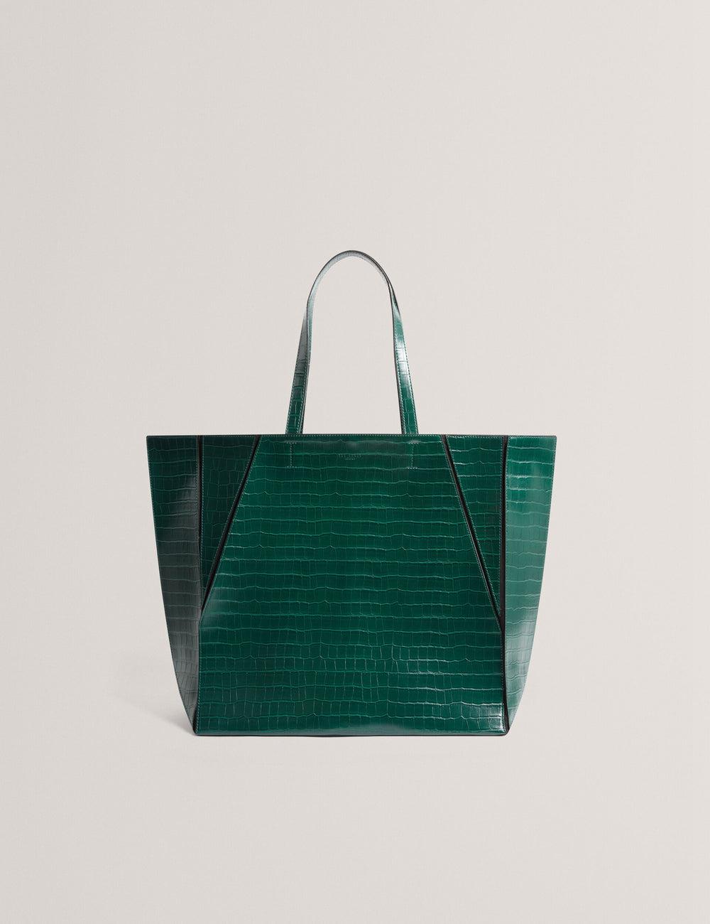 Ted Baker SOPHYNA - Croc Effect Folding Shopper Shopper Tas Dames Groen | Belgium  234857-BRJ