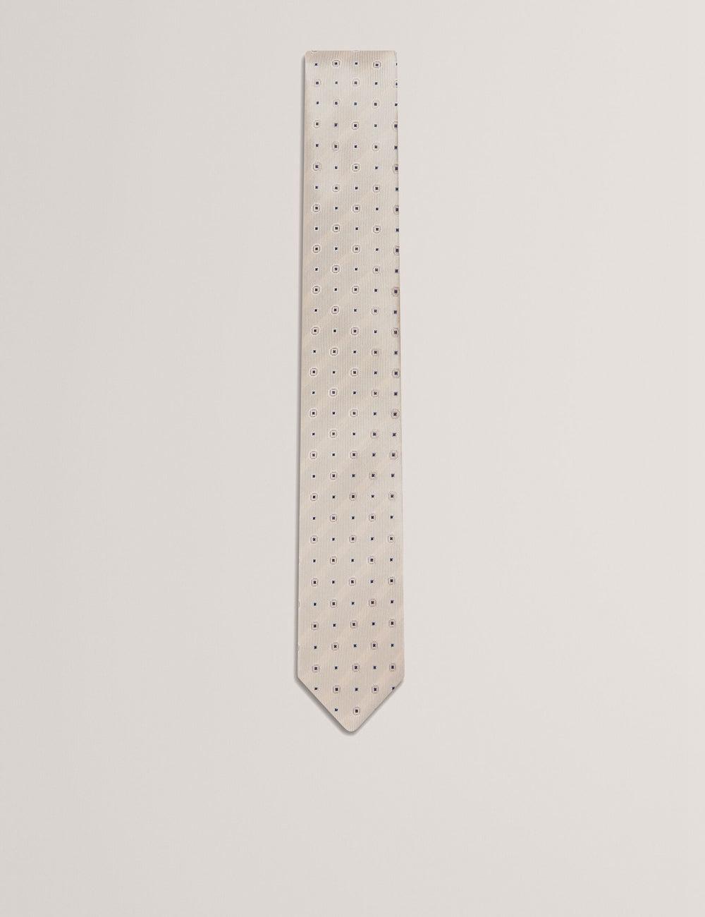Ted Baker STEEPLE - Circle Geometric Print Silk Stropdassen Heren Stone | Belgium  513468-ZVQ