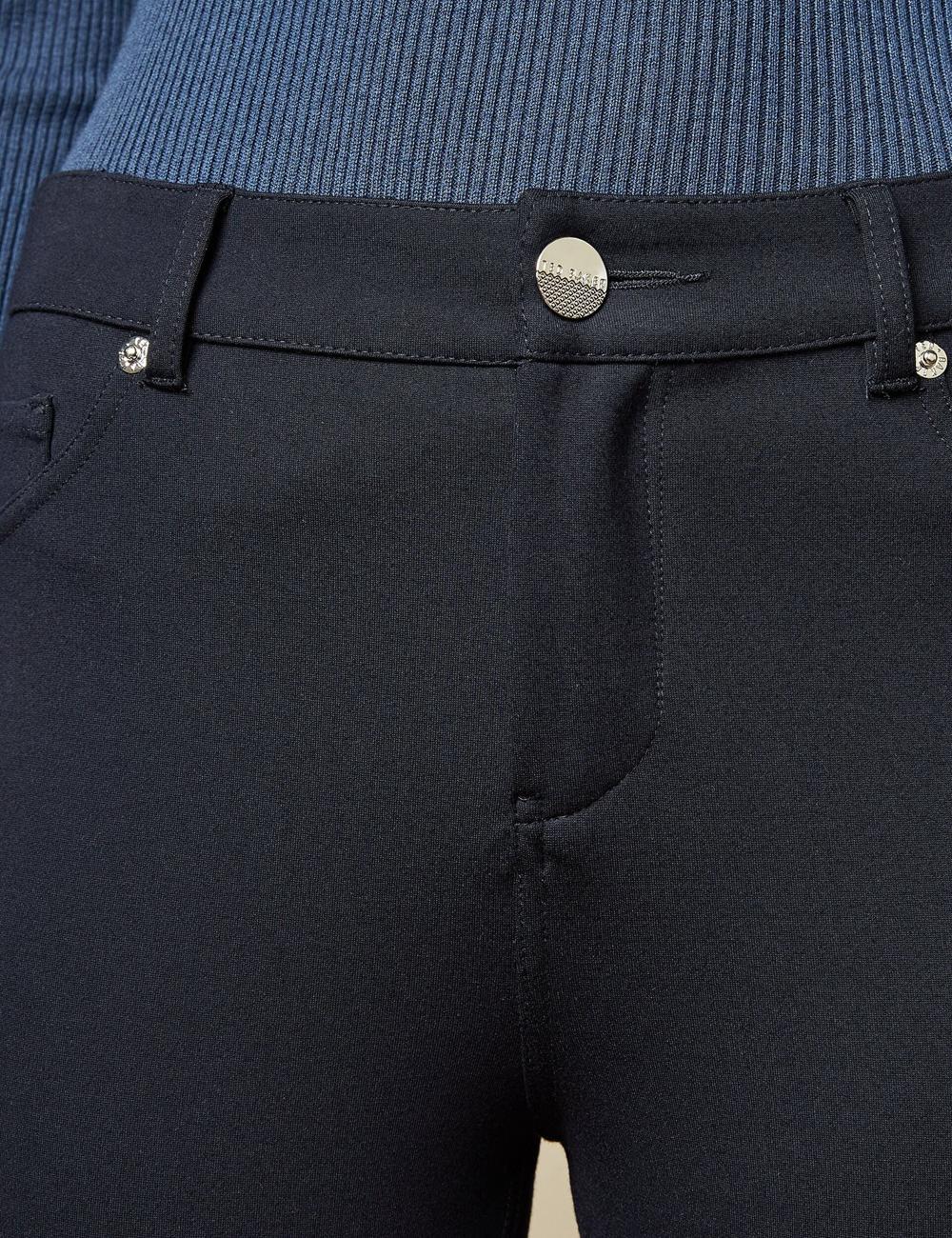 Ted Baker STRENTI - Skinny Fit Zip Cuff Broek Dames Blauw | Belgium  028749-DMN