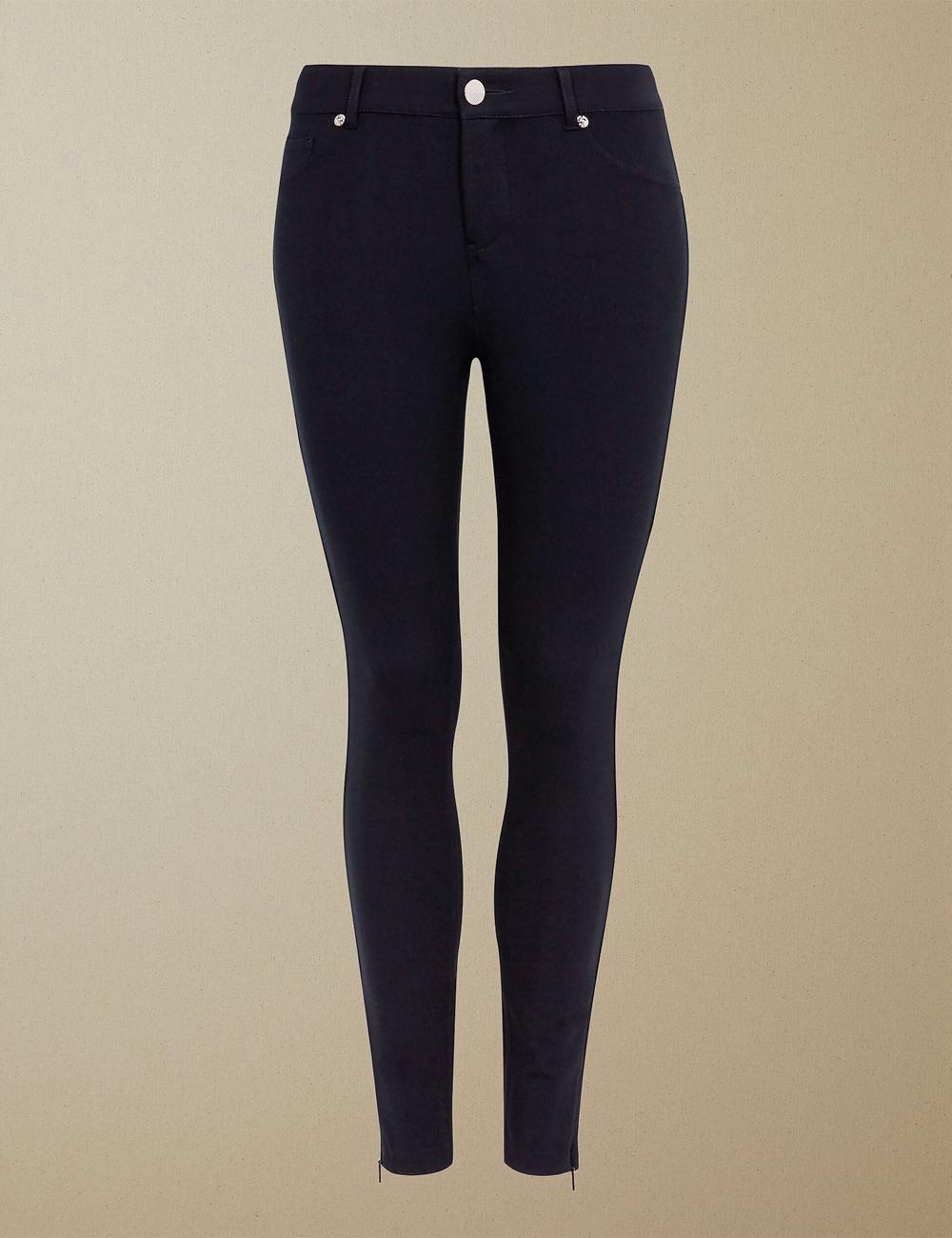 Ted Baker STRENTI - Skinny Fit Zip Cuff Broek Dames Blauw | Belgium  028749-DMN