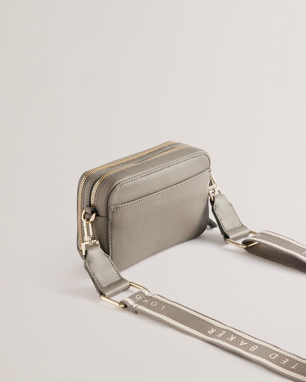 Ted Baker STUNNA - Mini Leather Crossbody Camera Schoudertassen Dames Grijs | Belgium  764183-AGQ