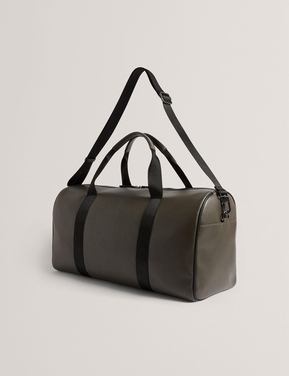 Ted Baker TAISON - Pebbled Faux Leather Holdall Bags Heren Khaki | Belgium  806392-NYC